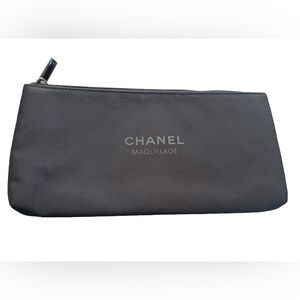 Rare CHANEL Maquillage Makeup Beauty Cosmetic Pouch/Case/Bag - Black